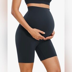 Set of 3: Maternity High-Waisted Black Shorts CRZ yoga